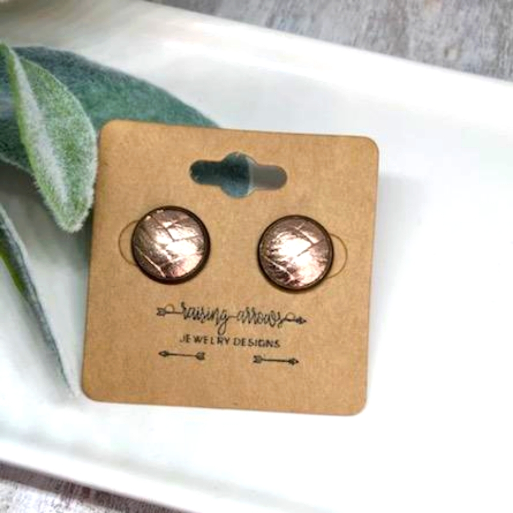 Leather Stud Earrings